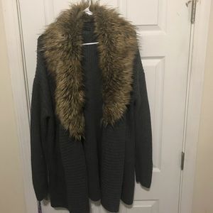 Fur Collar Sweater